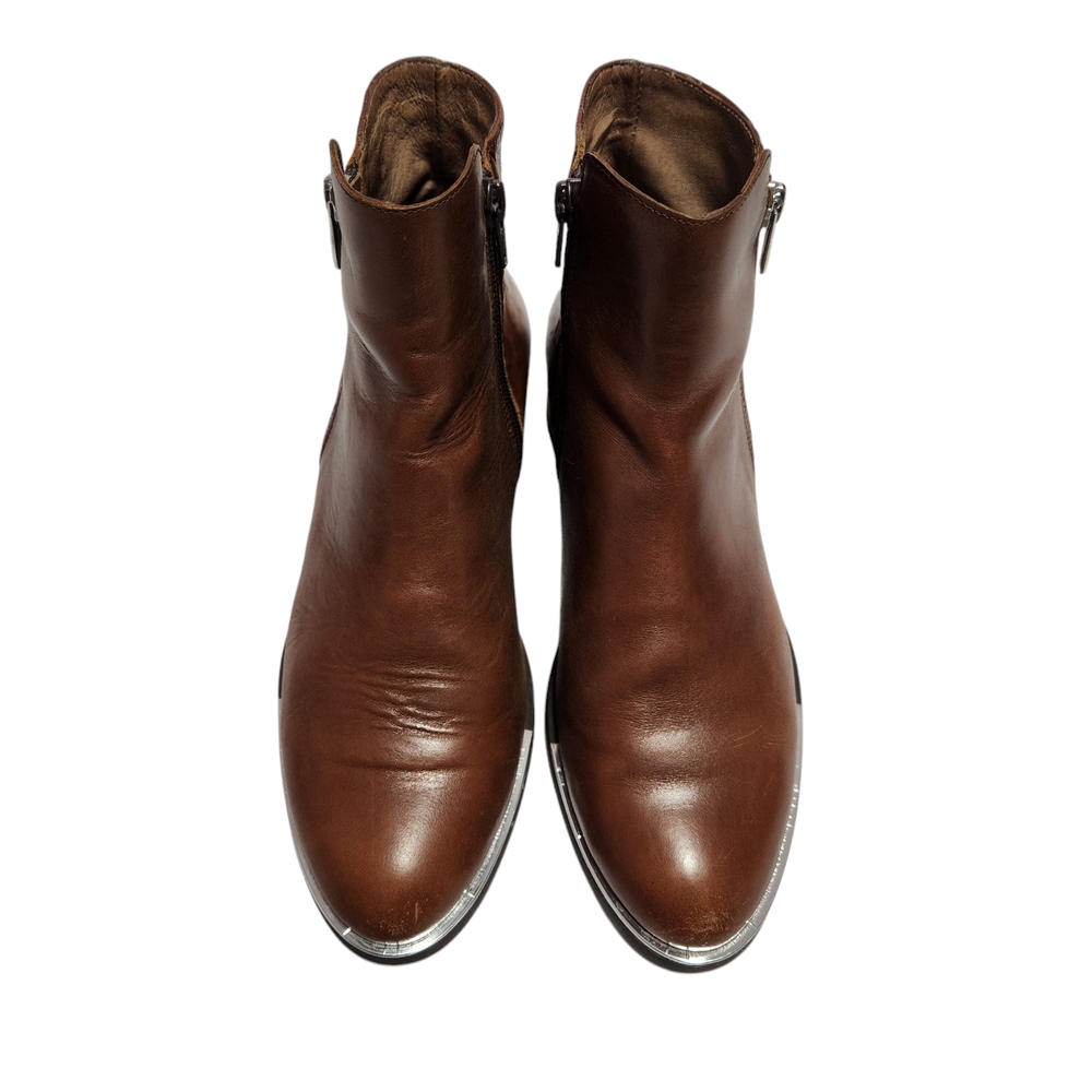 Brown Wonders Leather Ankle Boots